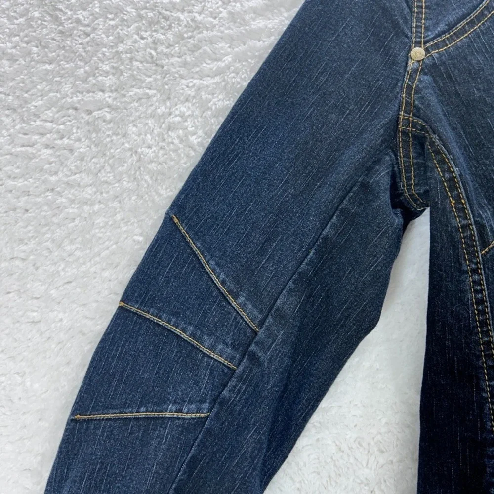 Bisou Bisou Jacket Women's Size 10 Blue Denim Jean Michele Bohbot Long Sleeves